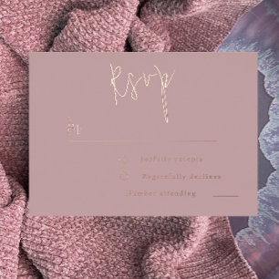 Staubige Rose Goldene Rosa Hochzeit, Brausebad RSV Folieneinladung