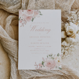 Staubige Rose Göttliches Erröten Hochzeit  Einladung