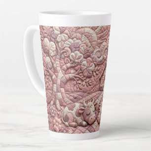Staubige Rose Malerische Gewürfelte Kühe Patchwork Milchtasse