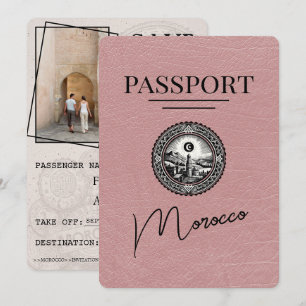 Staubige Rose Marokko Reisepass Save The Date