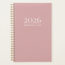 Staubige Rose Minimal Planer | Benutzerdefiniertes