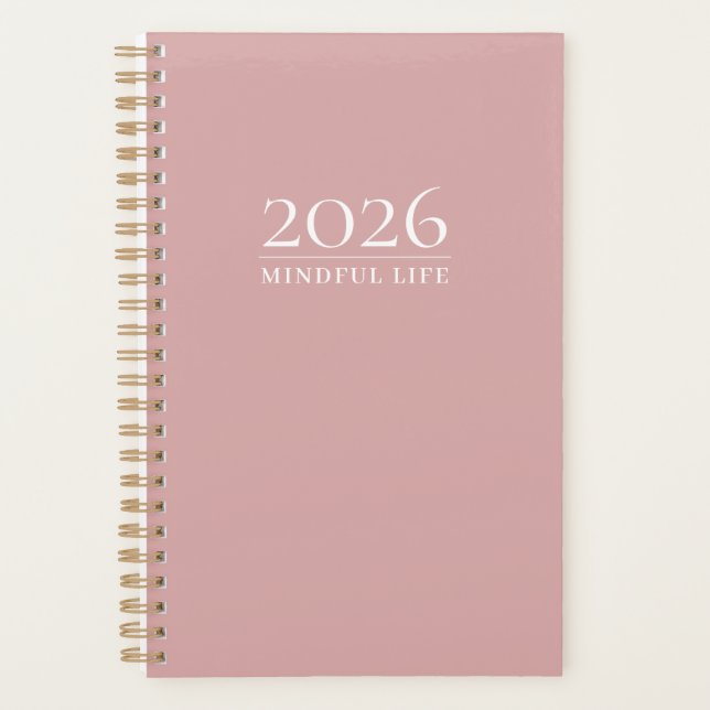Staubige Rose Minimal Planer | Benutzerdefiniertes (Vorderseite)