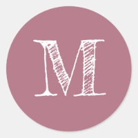 Staubige Rose Monogramm Initiale