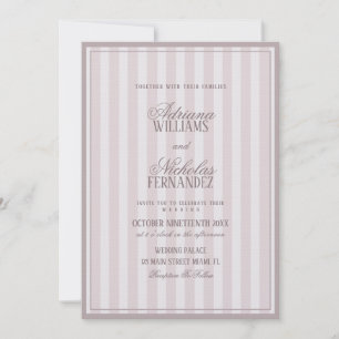 Staubige Rose Old Money Vintage Hochzeits Einladun Einladung