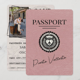 Staubige Rose Puerta Vallarta Reisepass Save The D Date