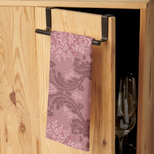 Staubige Rose Sanftes Rosa Burgund Elegantes Damas Geschirrtuch