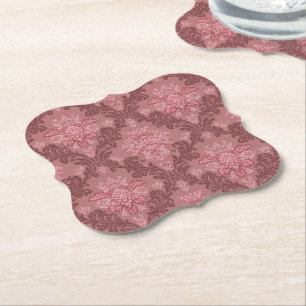 Staubige Rose Sanftes Rosa Burgund Elegantes Damas Untersetzer
