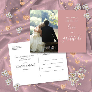 Staubige Rose Skript Foto Hochzeit Danke Postkarte