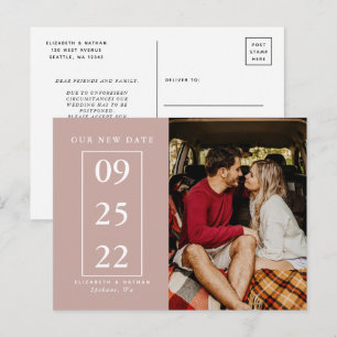 Staubige Rose Terminänderung Foto Hochzeit Verschi Postkarte