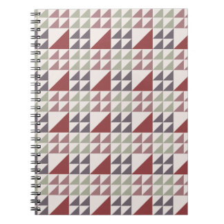 Staubige Rosen geometrisches Quilt-Muster Notizblock