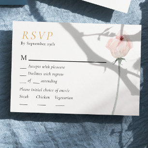 Staubige Rosen-Gold-Sage-Grün-Hochzeitsmenü RSVP Karte