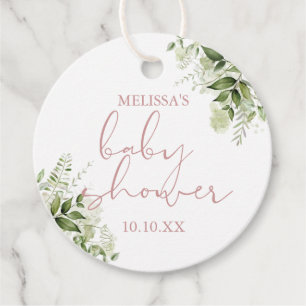 Staubige Rosen Grünzeug Florales Mädchen Baby Show Geschenkanhänger