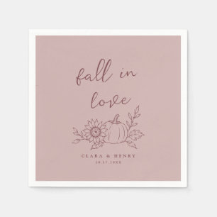 Staubige Rosen-Hochzeitsdusche "Fall in Love" mit  Serviette