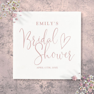Staubige Rosen-Pink Schrift Kalligrafie Junggesell Serviette