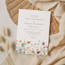 Staubige Rosen-Wildblumen-Hochzeit