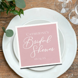 Staubige Rosenrote Hochzeitsdusche Personalisiert Serviette
