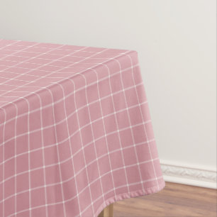 Staubiger Rosen-Rosa-Fensterscheiben-Karo kariert Tischdecke