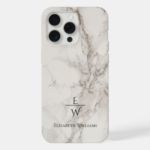 Staubiger Schwarz-Weiß-Marmor-Glitter personalisie iPhone 15 Pro Max Hülle