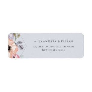 Staubiges blaues geometrisches Aquarell Wedding