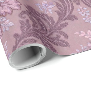 Staubiges Lavendel-Rosa-Mauve-Lila-elegantes Damas Geschenkpapier