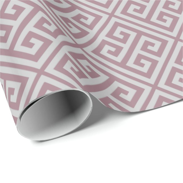 Staubiges malvenfarbenes griechisches geschenkpapier (Rolleneckpunkt)