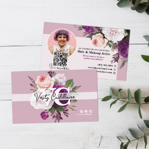 Staubiges Mauve-Vintage-Rosen Florale Schönheit St Visitenkarte