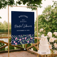 Staubiges Navy Blau Rosa Hibiskusblüten Hochzeitsd