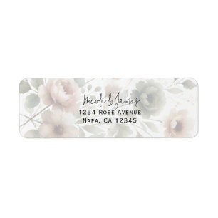 Staubiges Olive- und Rosa-Aquarell-Blumenhochzeit
