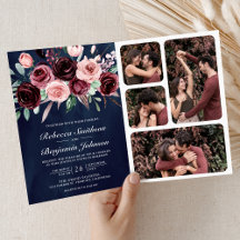 Staubiges Rosa Burgunder Blumen QR Code Marine Hoc