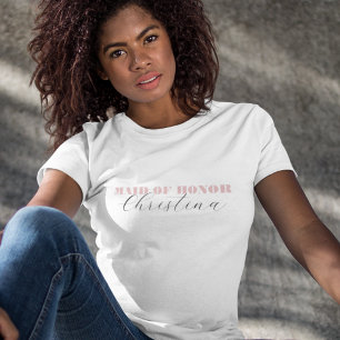 Staubiges Rosa Fette Schreibschrift Kalligrafie Ma T-Shirt