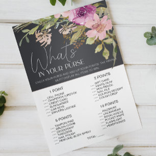 Staubiges Rosa Lila Blumen-Game Was ist in deiner Flyer