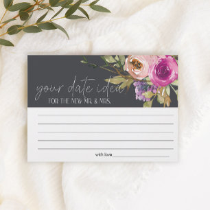 Staubiges Rosa Lila Date Night Idee Shower Spiel Briefpapier