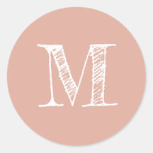 Staubiges Rosa Monogramm-Initial