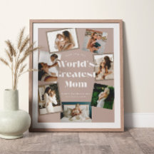 Staubiges Rosa Weltbeste Mama 7er Fotocollage