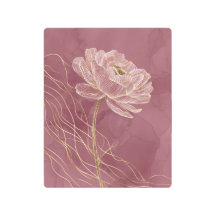 Staubiges Roségold Florales Minimalistisch