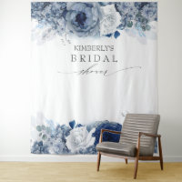 Staubiges und marineblaues florales Braut- / Babys