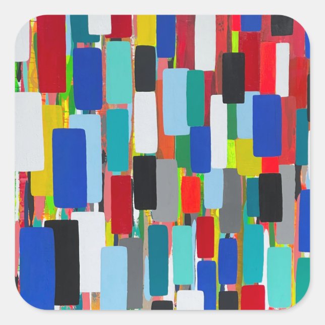 Staubkleber Quadratischer Aufkleber (Vorderseite)