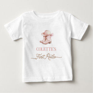 Staubrosa Cowgirl Erstes Rodeo 1. Geburtstag  Baby T-shirt