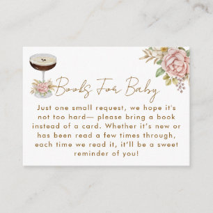 Staubrosa Espresso Martini Bücher Für Baby Shower Begleitkarte