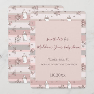 Staubrosa Florale Babygirl-Shower Save-the-Date