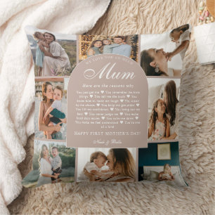 Staubrosa Gründe, warum wir dich lieben, Mama-Foto Kissen