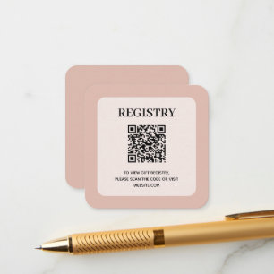 Staubrosa Hochzeitsgeschenkliste QR-Code Begleitkarte