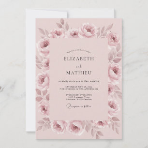 Staubrosa malerische romantische Hochzeit Einladung