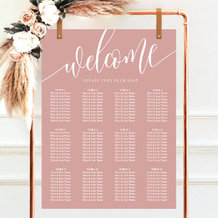 Staubrosa minimalistischer Hochzeits-Sitzplan Poster