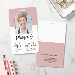 Staubrosa Mitarbeiter-ID mit Foto & Logo Ausweis