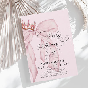 Staubrosa moderne Bogen-Baby-Party Einladung