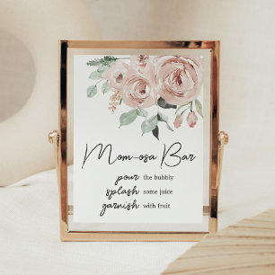 Staubrosa Rose Es ist ein Mädchen Baby Shower Mom  Poster