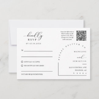 Staubrosa Rosen-RSVP-Hochzeitspostkarte RSVP Karte