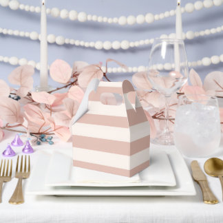Staubrosa Streifen Minimalistische Babygirl-Shower Geschenkschachtel