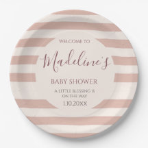 Staubrosa Streifen Minimalistische Babyparty für M